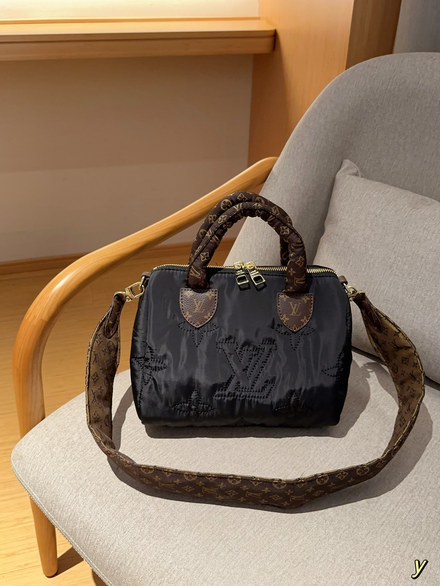 Louis Vuitton LV Speedy Bags Handbags Embroidery Cotton