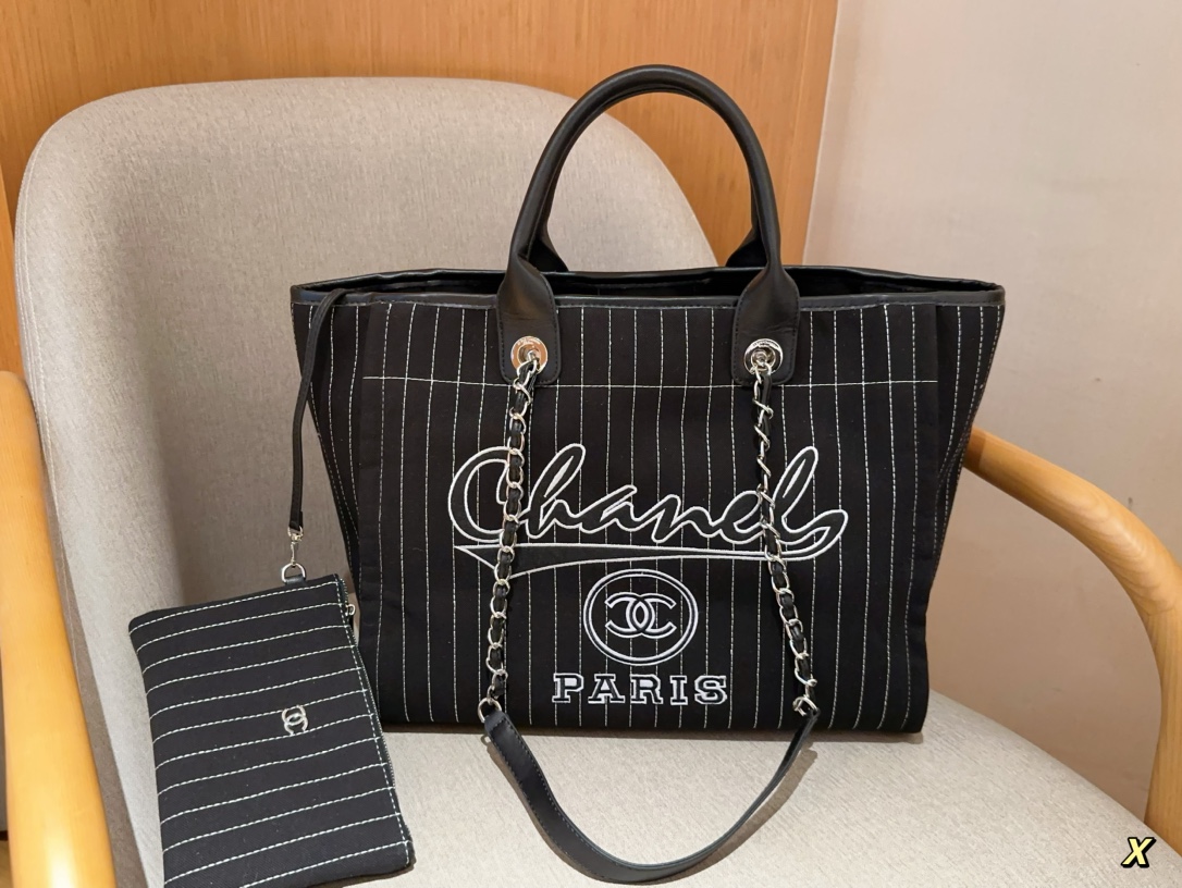 Chanel Sacs À Main Toile La plage