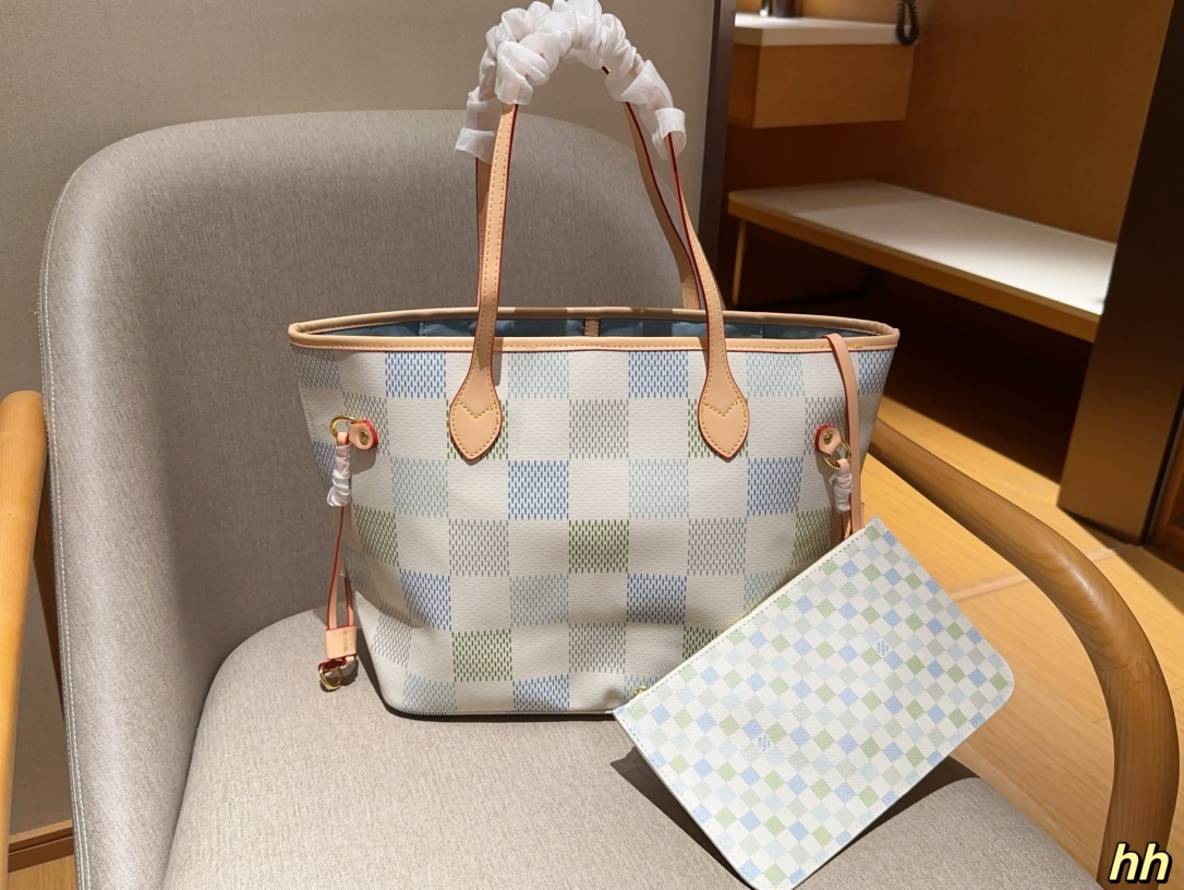 Louis Vuitton LV Neverfull Sacs À Main Sacs Cabas Bleu