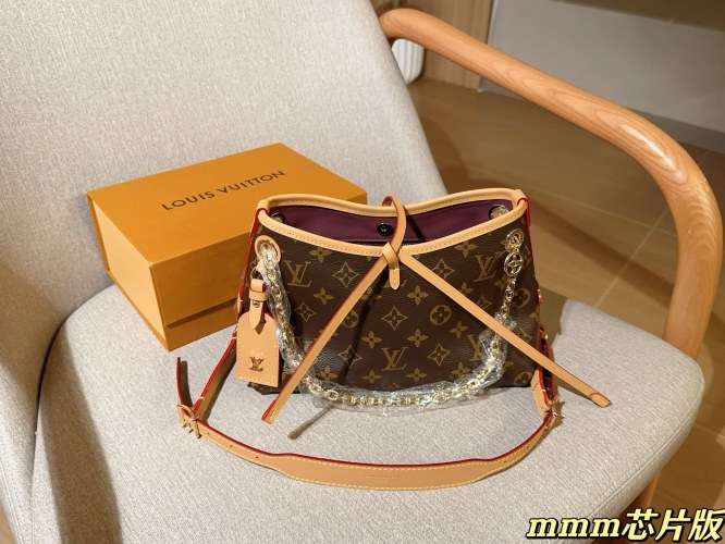 Louis Vuitton CarryAll BB Monogram Canvas Chain Bag 1 Louis Vuitton CarryAll BB Monogram Canvas Chain Bag