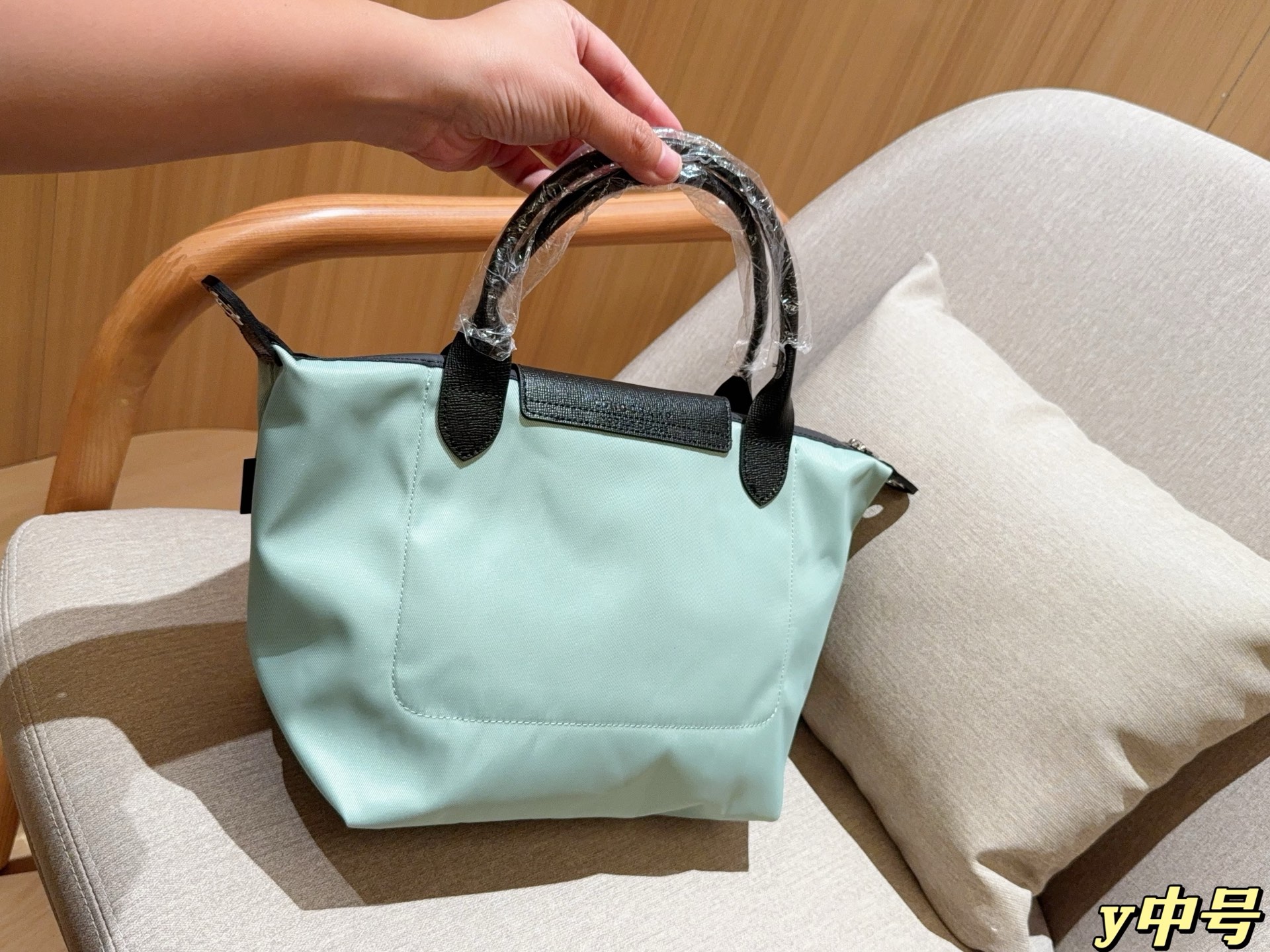💰175
中号无盒
Longchamp珑骧
Energy新品帆布化妆包开合手提包
饺子包
尺寸：24cm