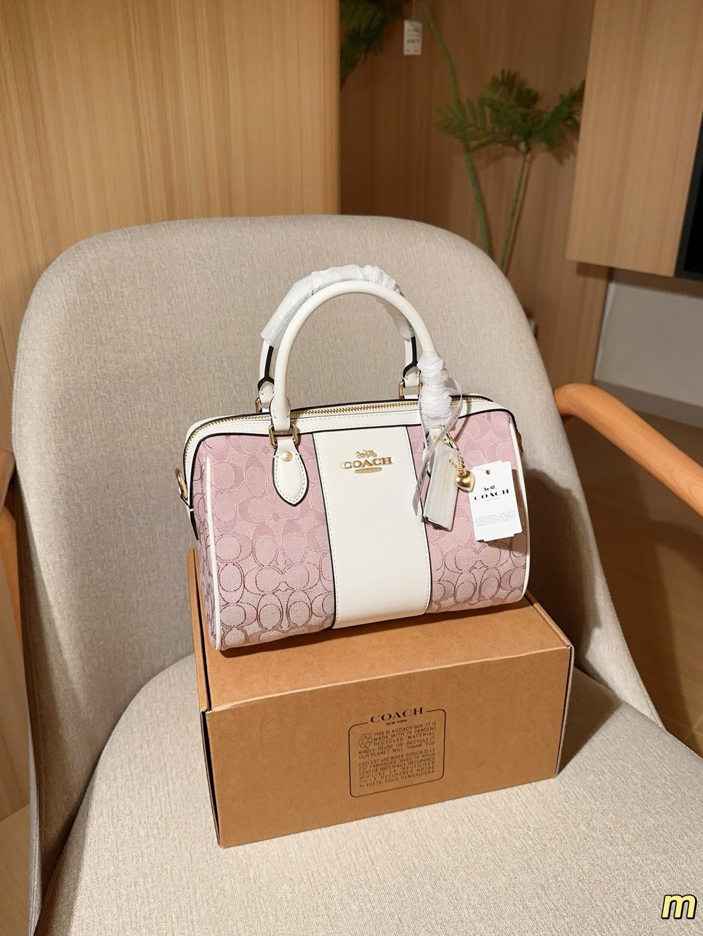 💰365 蔻驰coach 新款七夕限定色rowan波士顿枕头包 尺寸25cm 礼盒包装🎁