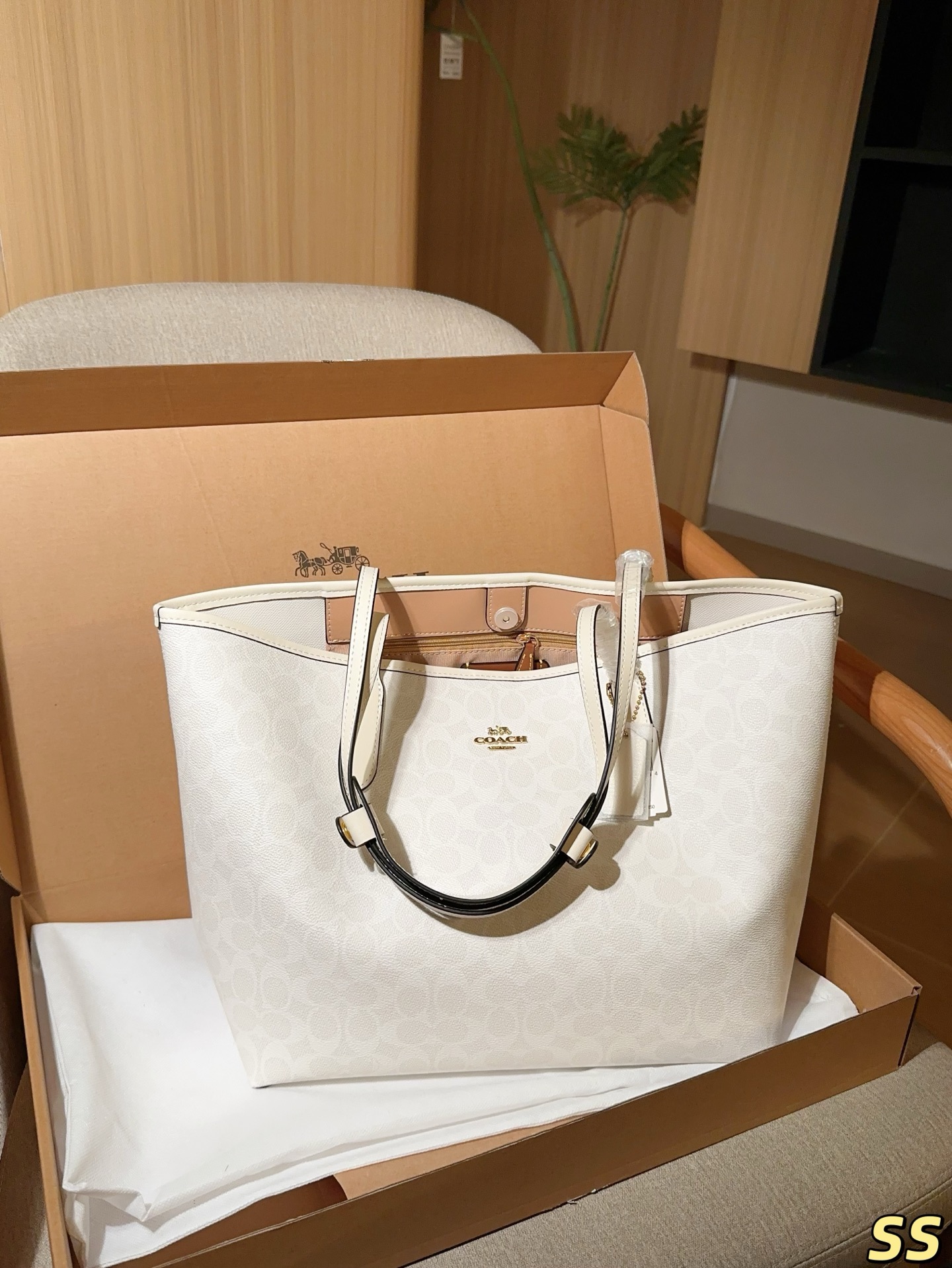 Coach City tote con cremallera, bolso de compras, tamaño 32 cm, empaque de regalo 🎁.