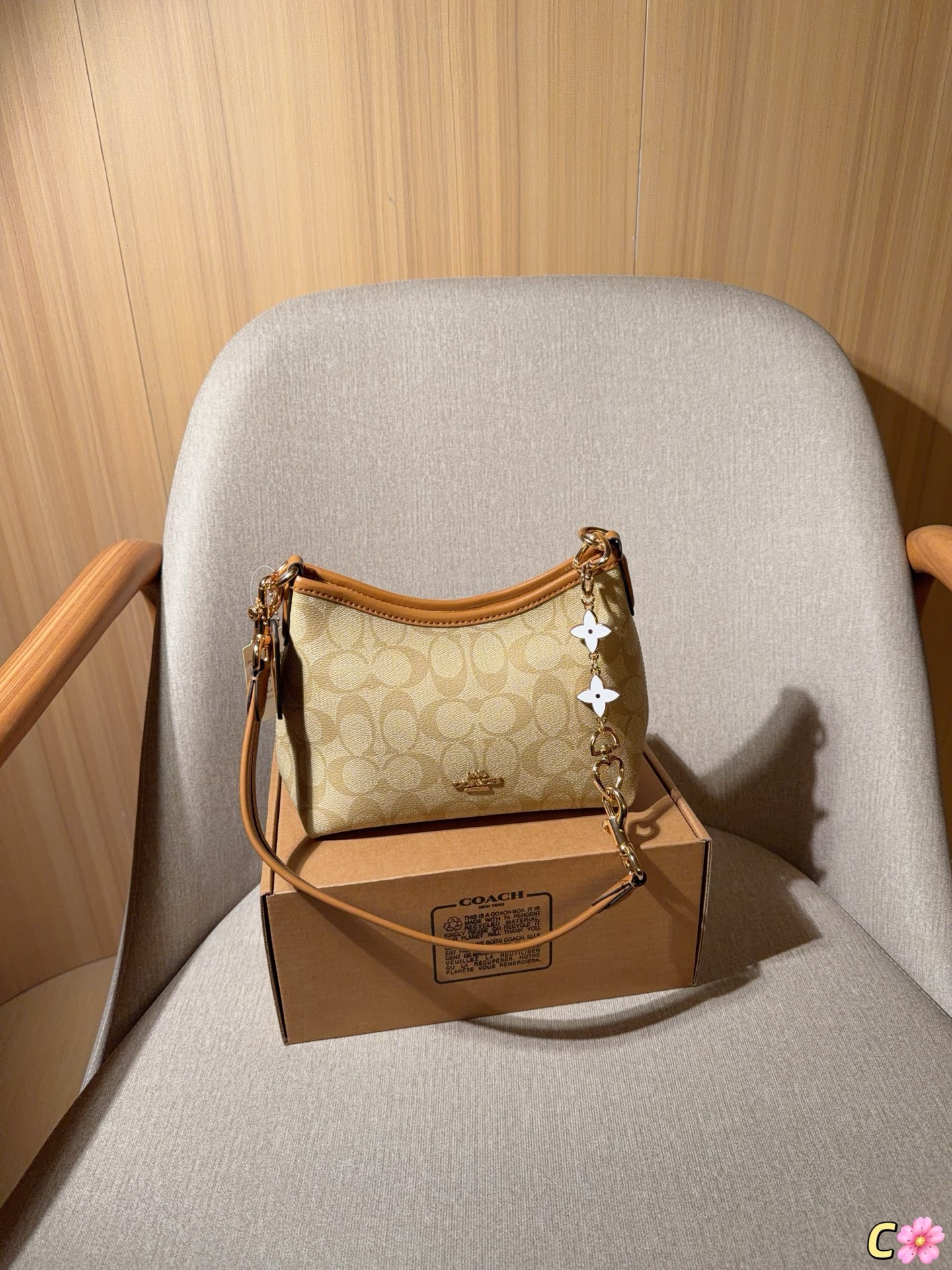 240 | Coach | New Laurel19 Mini Hobo Bag Armpit Bag Shoulder Crossbody Bag | Size: 19×16×9 | Gift Box Packagingc