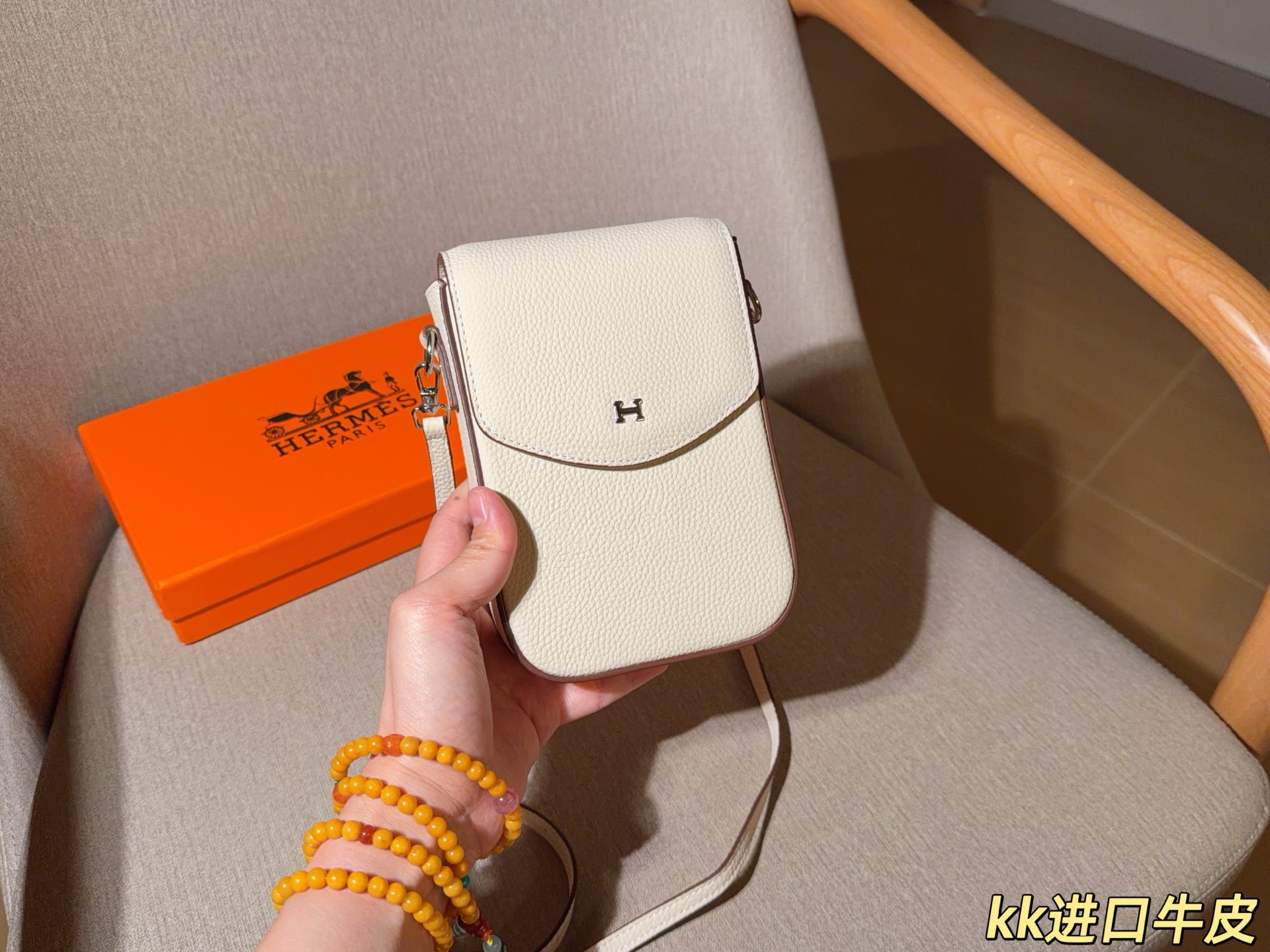 Hermes White crossbody everyday