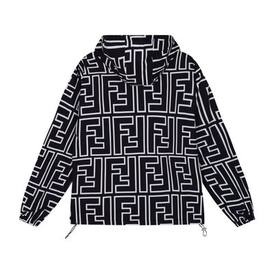 Fendi Copy Clothing Coats & Jackets Black Hooded Top