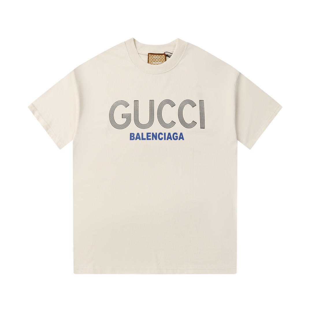 Gucci Odzież T-Shirt Kolor moreli Czarny Drukowanie Unisex Kolekcja wiosenno-letnia Vintage Krótki rękaw