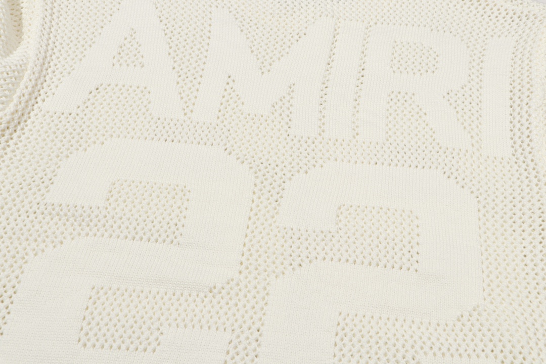 AMIRI 2024 Sweaters: Front-and-Back Logo Flowers, Tiara Design in Black and Pearl White - 图片 5