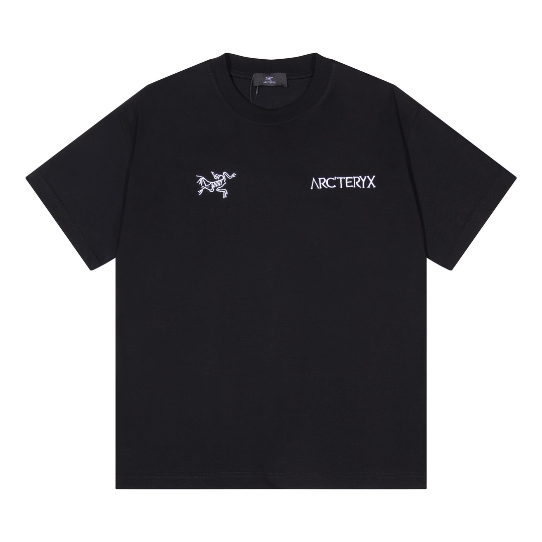 Perfect
 Arc’teryx Clothing T-Shirt for sale cheap now
 Black White Embroidery Unisex Cotton Short Sleeve