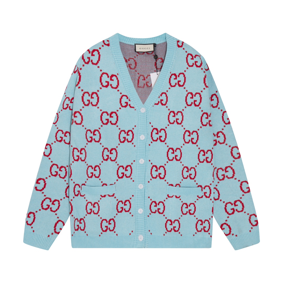 Gucci Vêtements Cardigans Pull En Tricot Sweatshirts Réplique de qualité
 Bleu Vert Couleur rose Tricot Laine