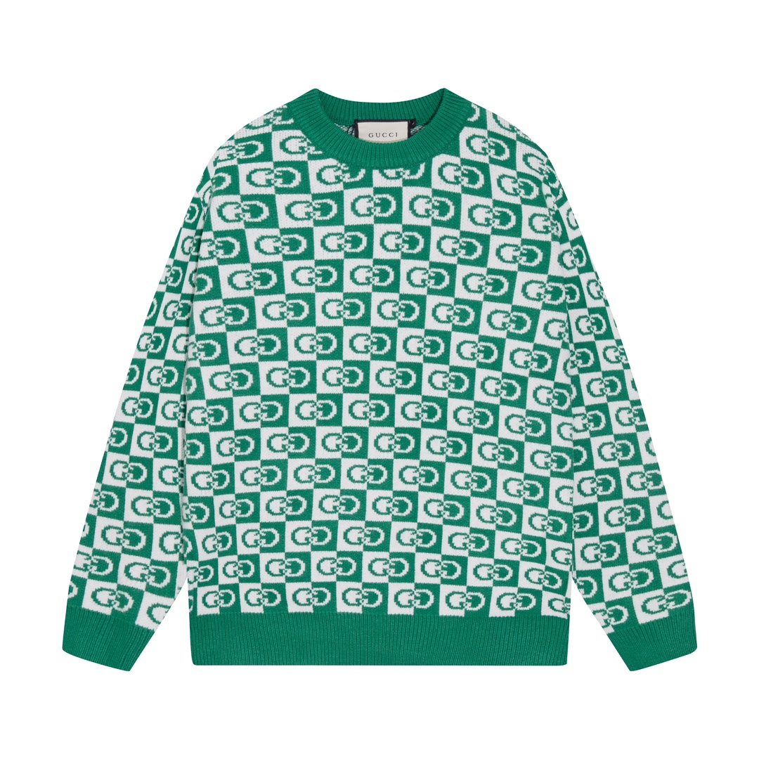 Gucci Vêtements Sweatshirts Bleu Vert Cadre en bois à carreaux