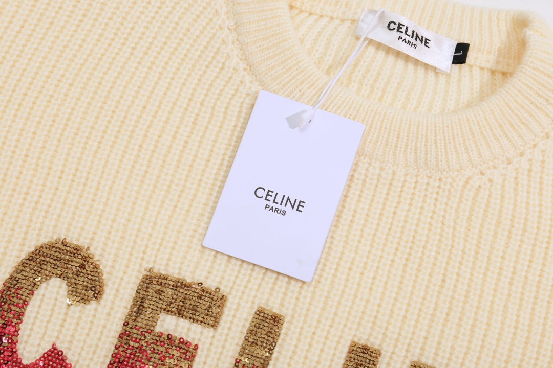 Celine Selin Almond Wool Coat with Sticker Letter Detail in Multiple Sizes - 图片 5