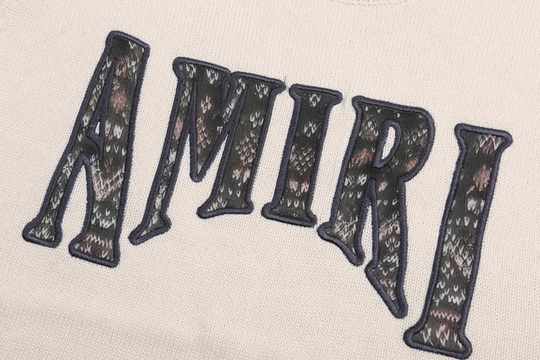 CAO AMIRI New Cashier’s Logo: White and Black Badge for SM-XXL Sizes - 图片 3