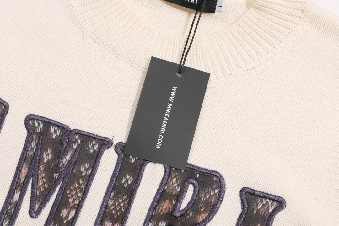 CAO AMIRI New Cashier’s Logo: White and Black Badge for SM-XXL Sizes - 图片 5