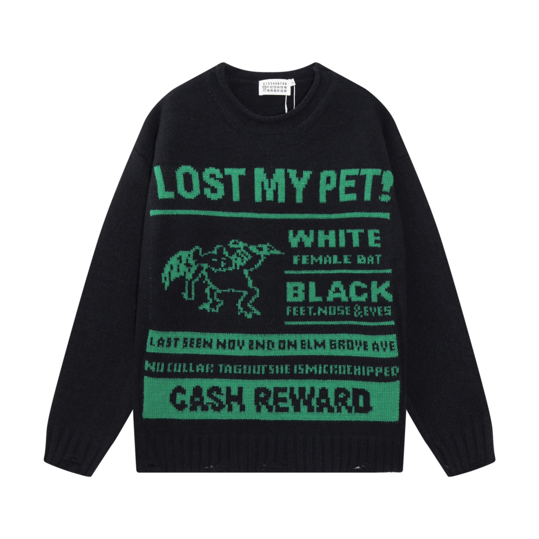 DB Maison Margiela, a magila knitting sweater. Colour: Green, Black Number: M L XL XXL