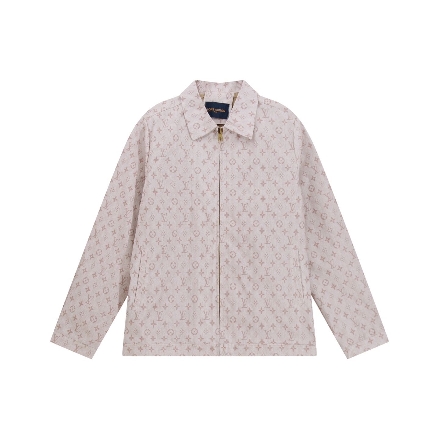 P185 Lvjia 2025 nueva chaqueta con cremallera y logo blanco estampado en toda la prenda Color: Rosa Tamaño: M L XL XXL …