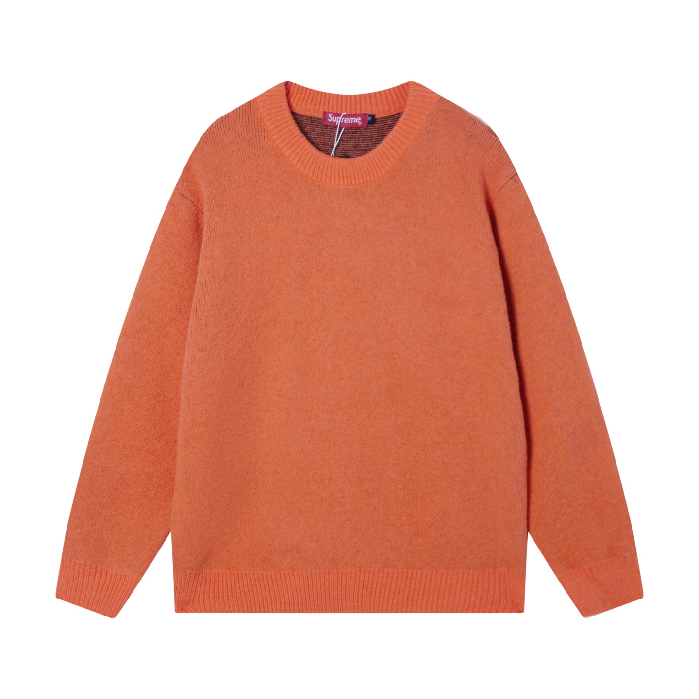 P140 Sup Suéter de lana tejido de cuello redondo con cruz de letras en la espalda Colores: gris, negro, naranja. Tallas…