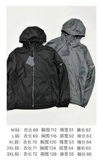 Prada Clothing Coats & Jackets Black Grey Men Hooded Top