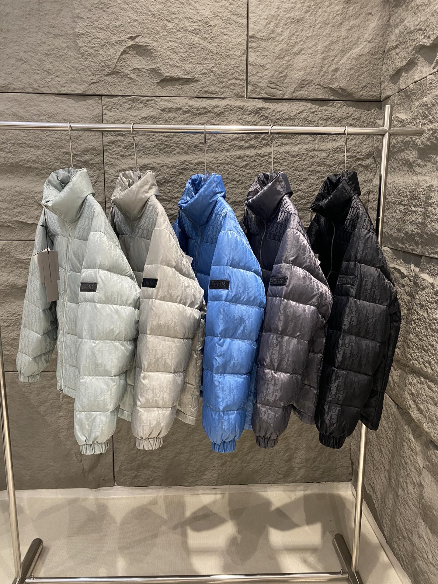 Wholesale Imitation Designer Replicas
 Dior Clothing Down Jacket Black Blue Grey Nylon Silk