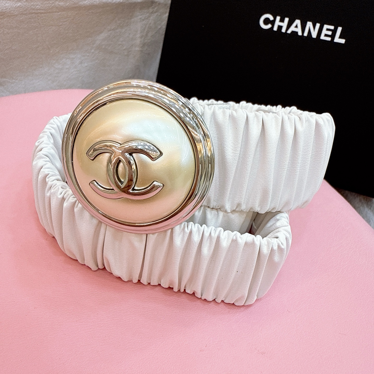 CHANEL belt chanel cc logo 3.0cm — photo 5