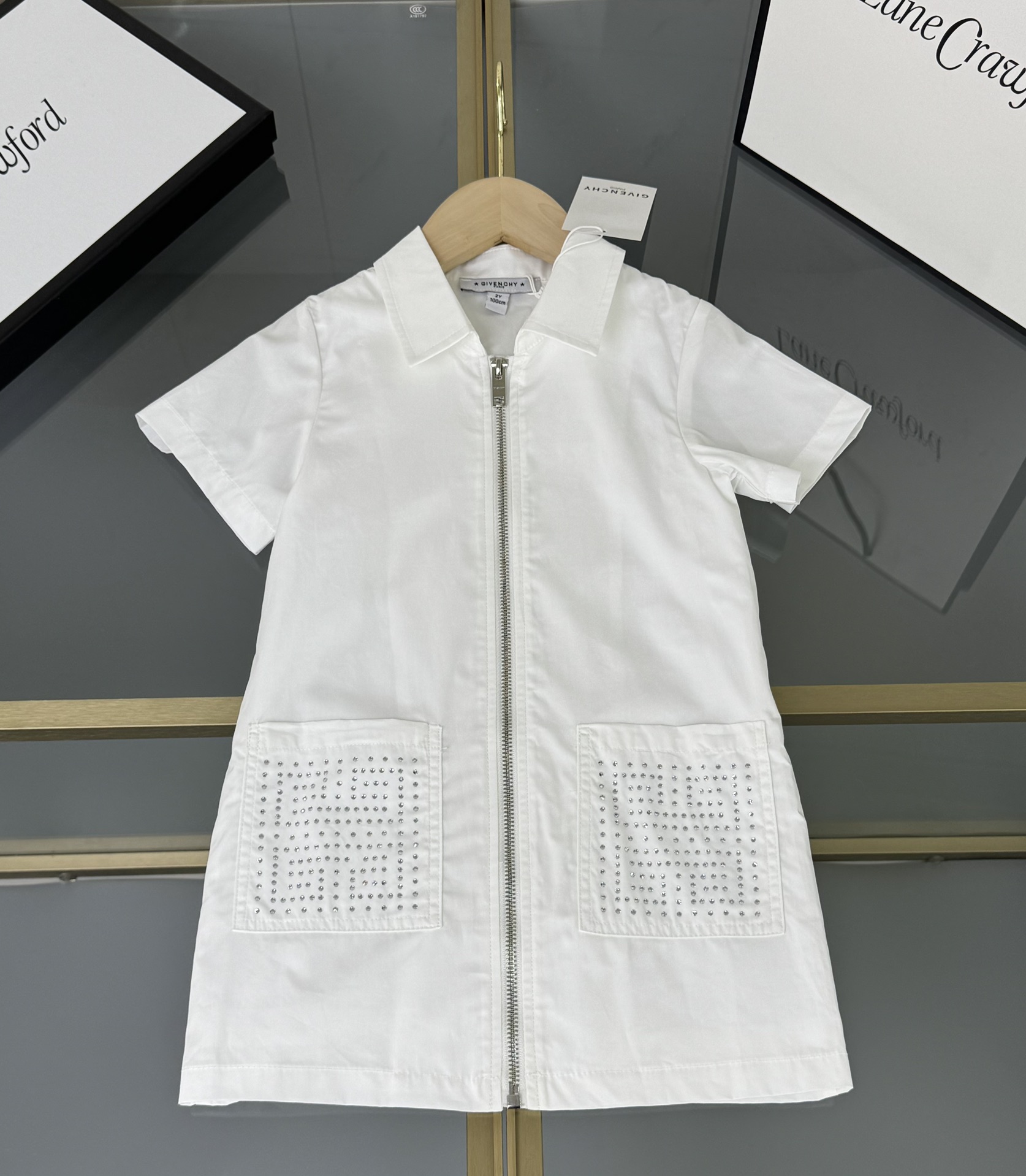 2025SS High-Standing Girls’ Cotton Dress @Giv*: Foreign Trade Quality, Stylish, Sizes 100-150 - 图片 1