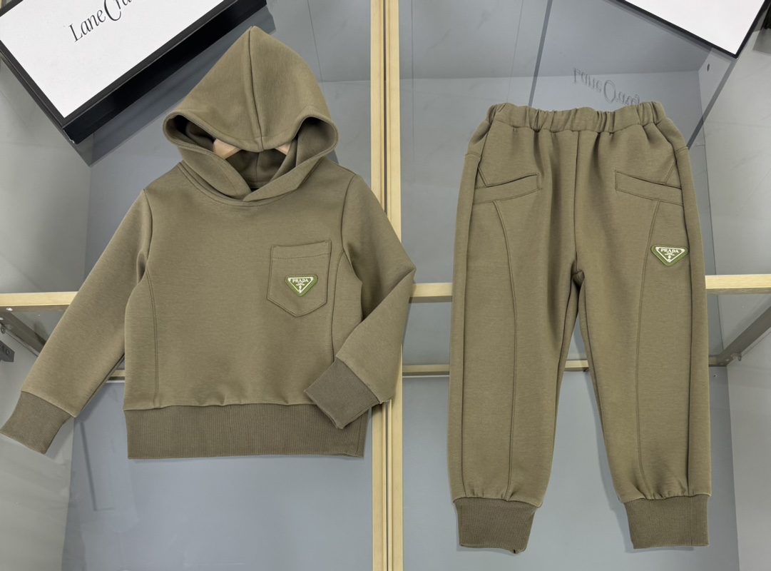 Prada Kids' Athleisure Set: Cotton Hoodie & Pants, Sizes 110-160 2 i1755166127 4696 5