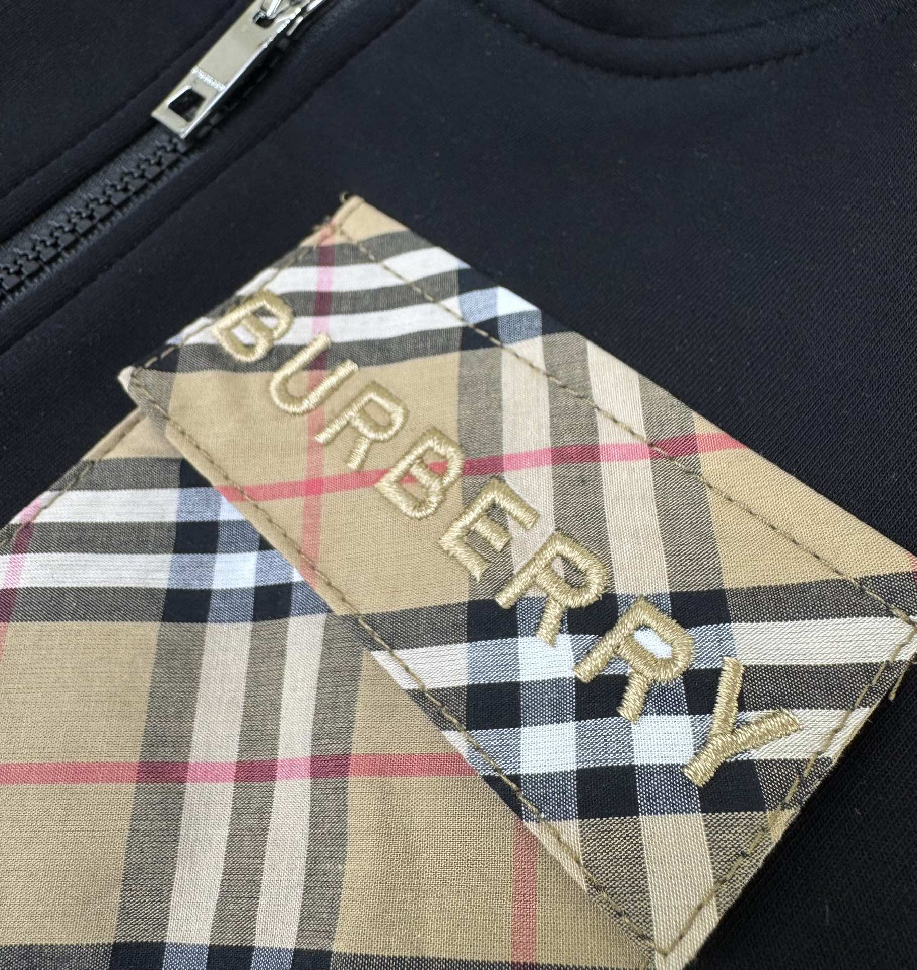 Burberry Kids' Black Check Two-Piece Set - Zip Hoodie & Jogger Outfit 6 i1756117216 7563 5