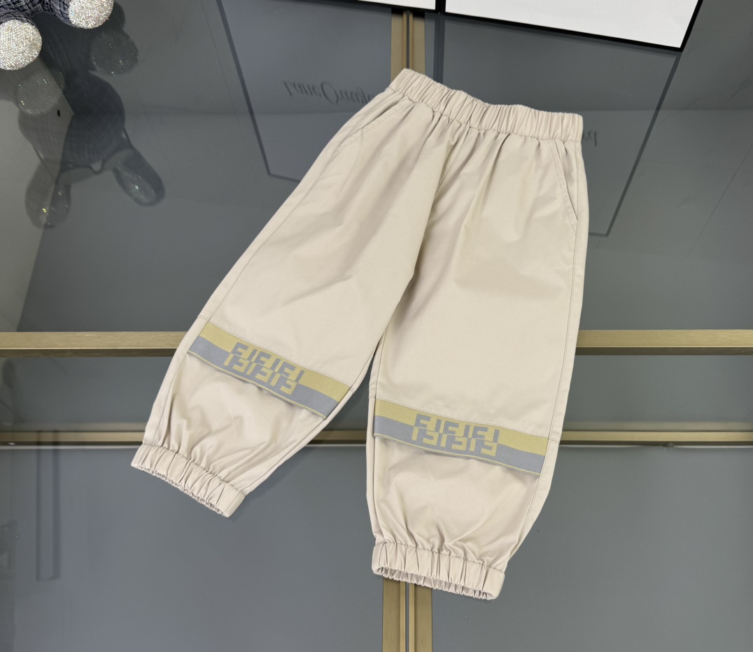 Fendi Kids' Beige FF Logo Hooded Jacket & Pants Set - Spring/Summer Collection 8 i1758102129 1679 5