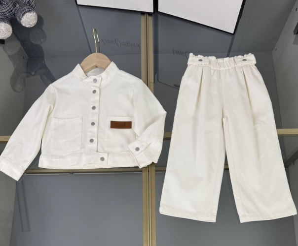 Dior Inspired Kids Denim Set: Long Sleeve Jacket & Straight Leg Pants 1 Dior Inspired Kids Denim Set: Long Sleeve Jacket & Straight Leg Pants