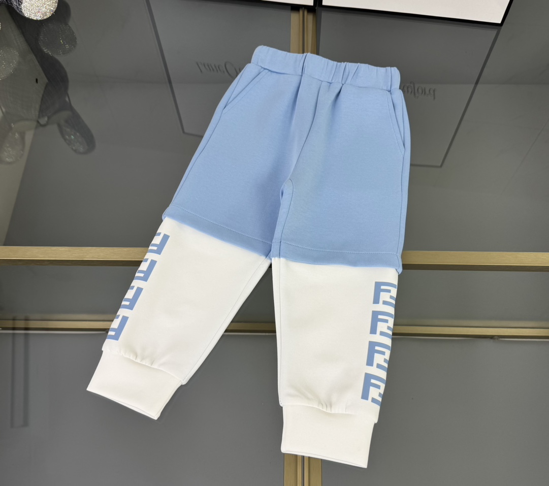 Fendi Kids' Light Blue Cotton Blend Tracksuit with Logo Detailing 7 i1760091962 6583 8