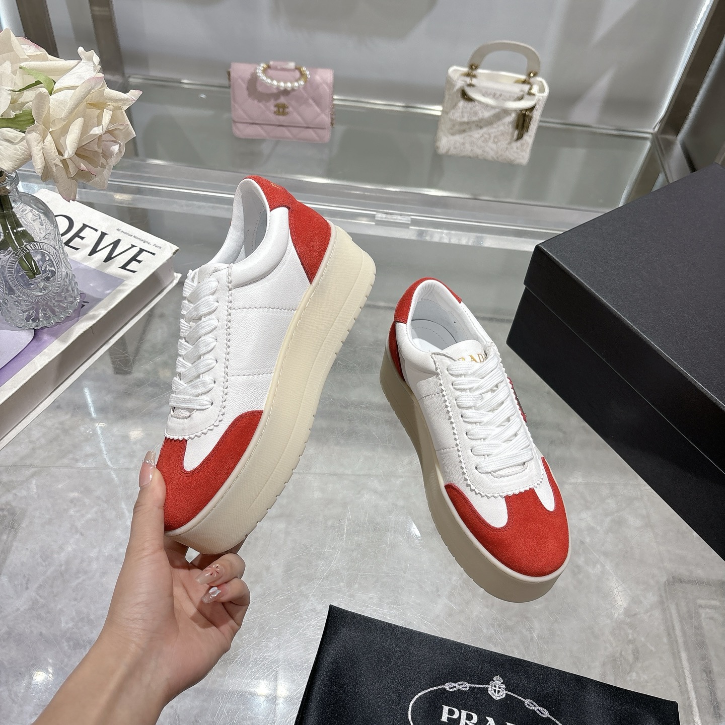 Prada Women's Leather Platform Sneakers Casual Shoes Size 35-40 5 i1741811431190 1762 0 3