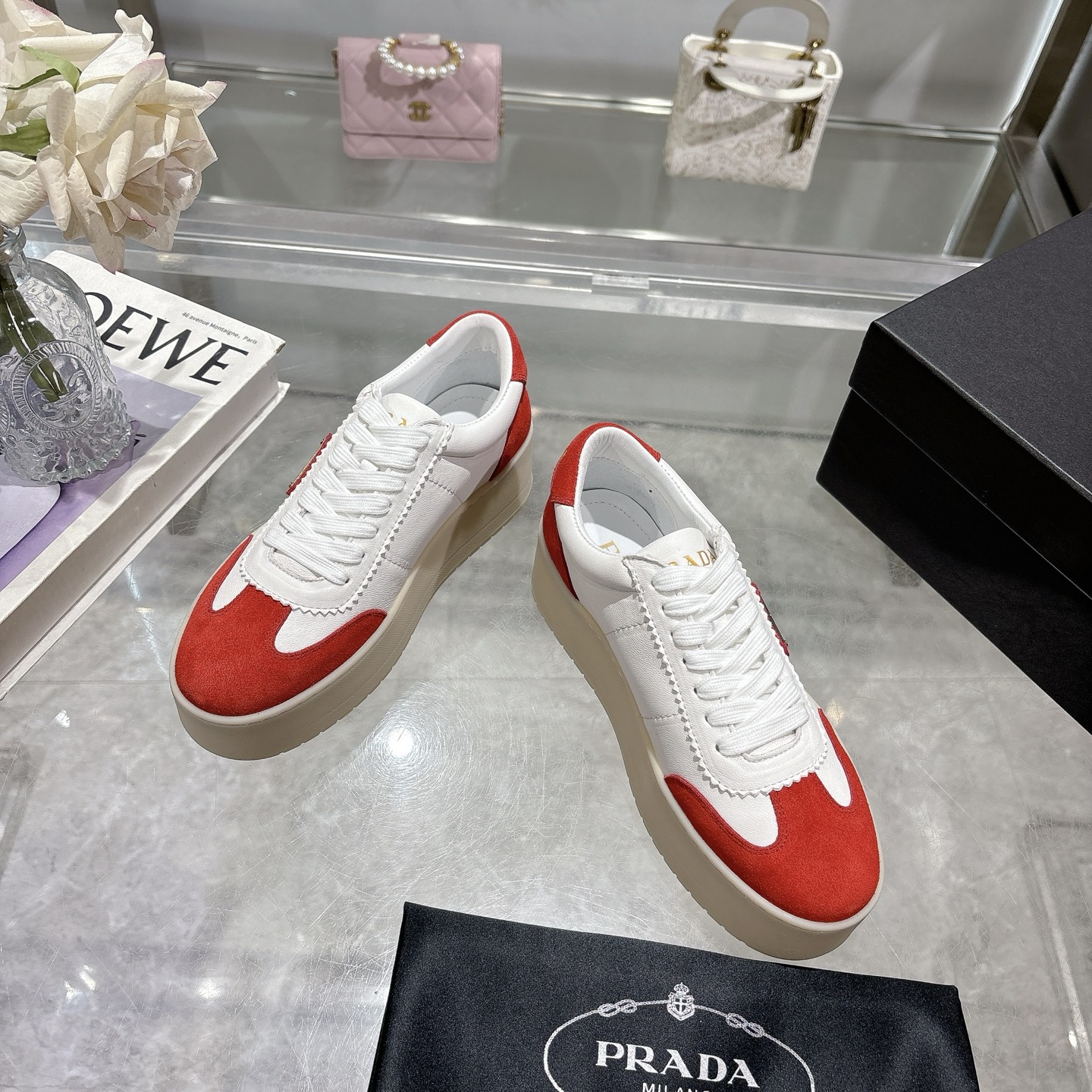 Prada Women's Leather Platform Sneakers Casual Shoes Size 35-40 4 i1741811432577 8232 0 1
