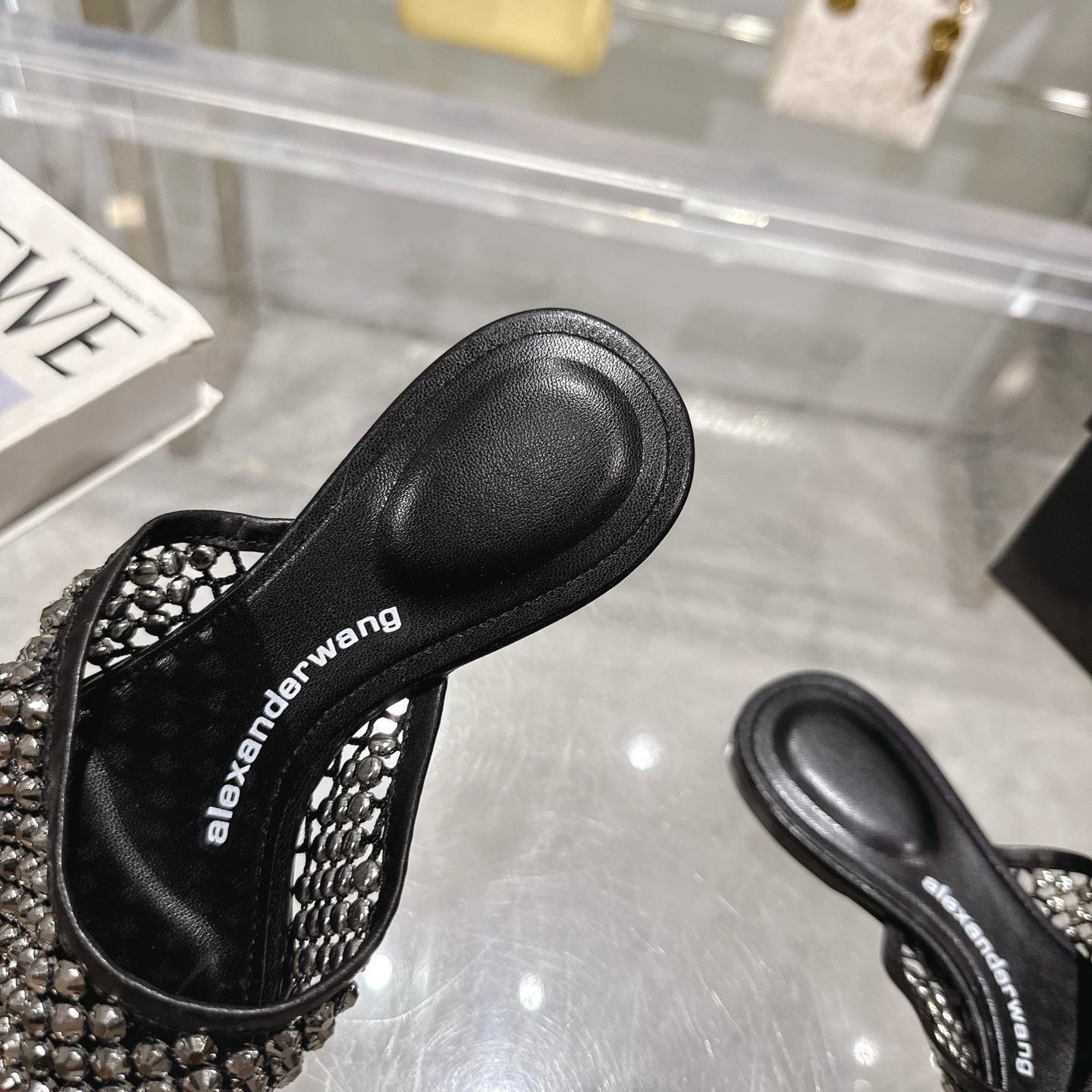Alexander Wang Rhinestone Embellished Mesh Pointed Toe Mules 8 i1743315195743 422 0 6