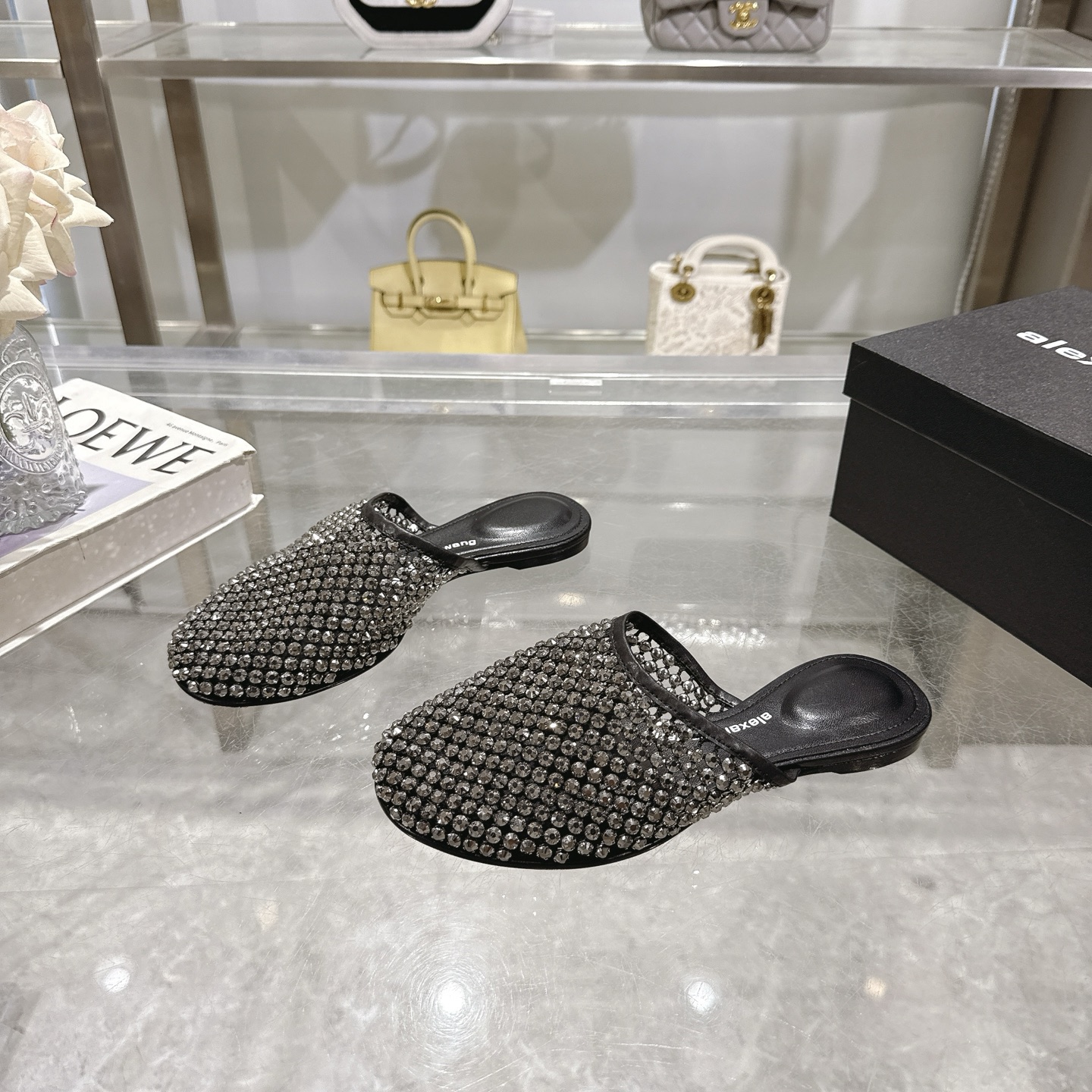 Alexander Wang Rhinestone Embellished Mesh Pointed Toe Mules 4 i1743315195783 5049 0 2