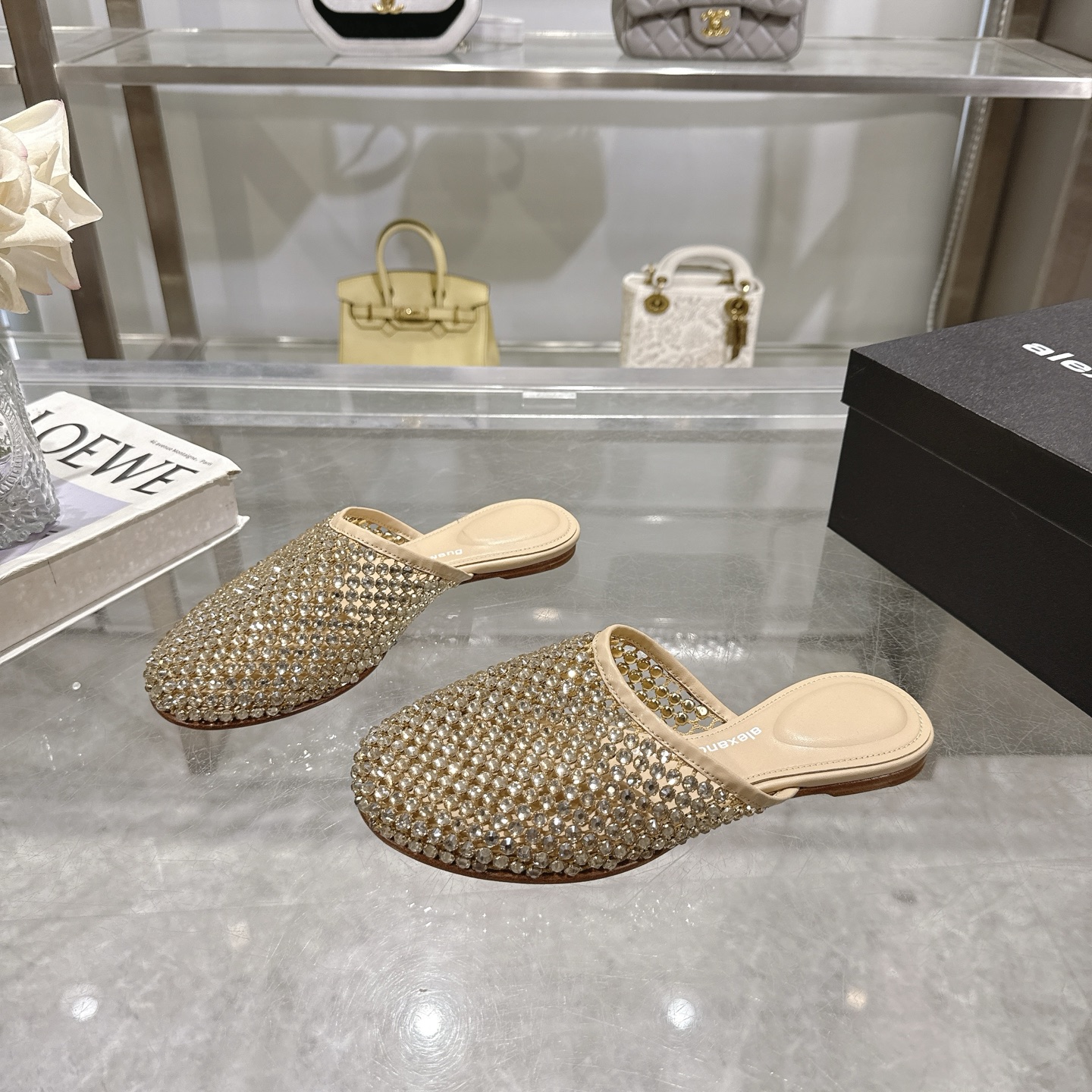 Alexander Wang Rhinestone Embellished Mules Pointed Toe Flats Slides 4 i1743317750097 2975 0 2