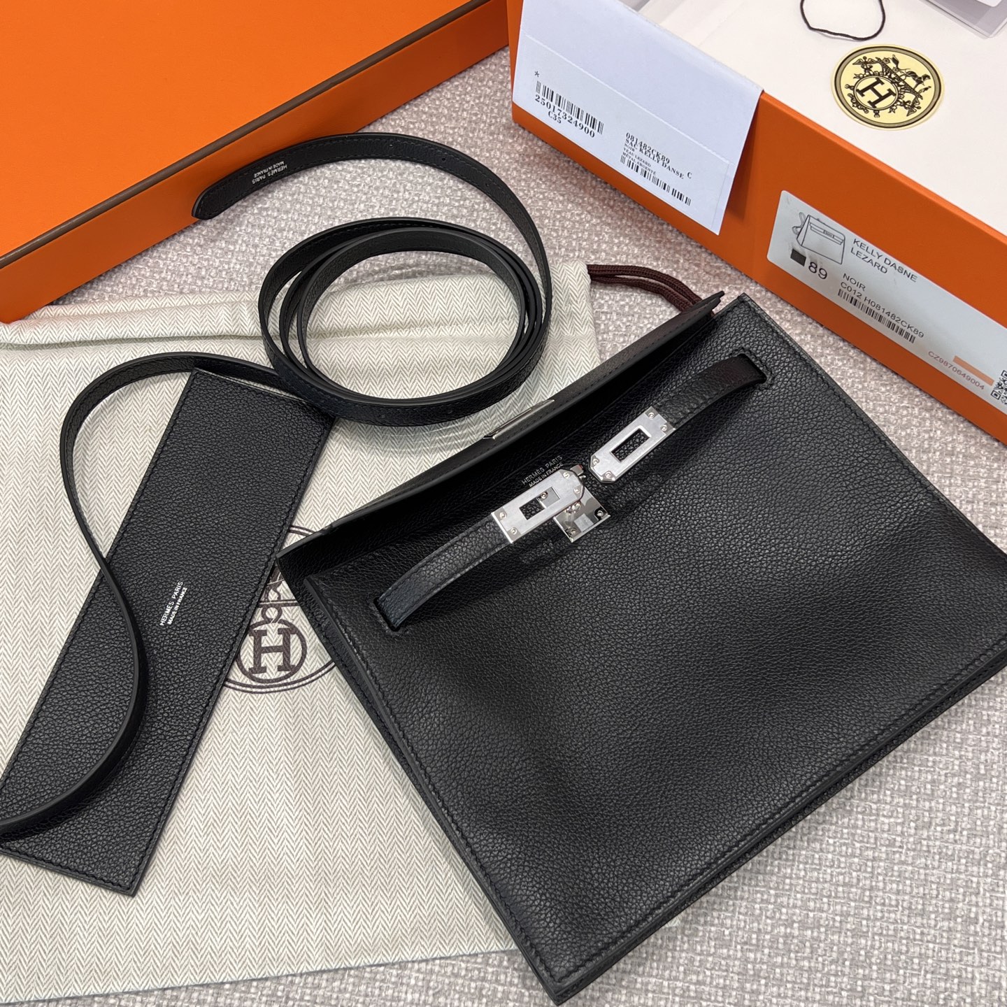 Hermès Kelly dance dance bag black silver buckle