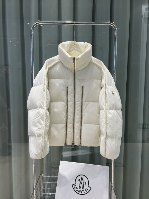 Moncler x Willow Smith White Down Jacket with Three-Zipper Design