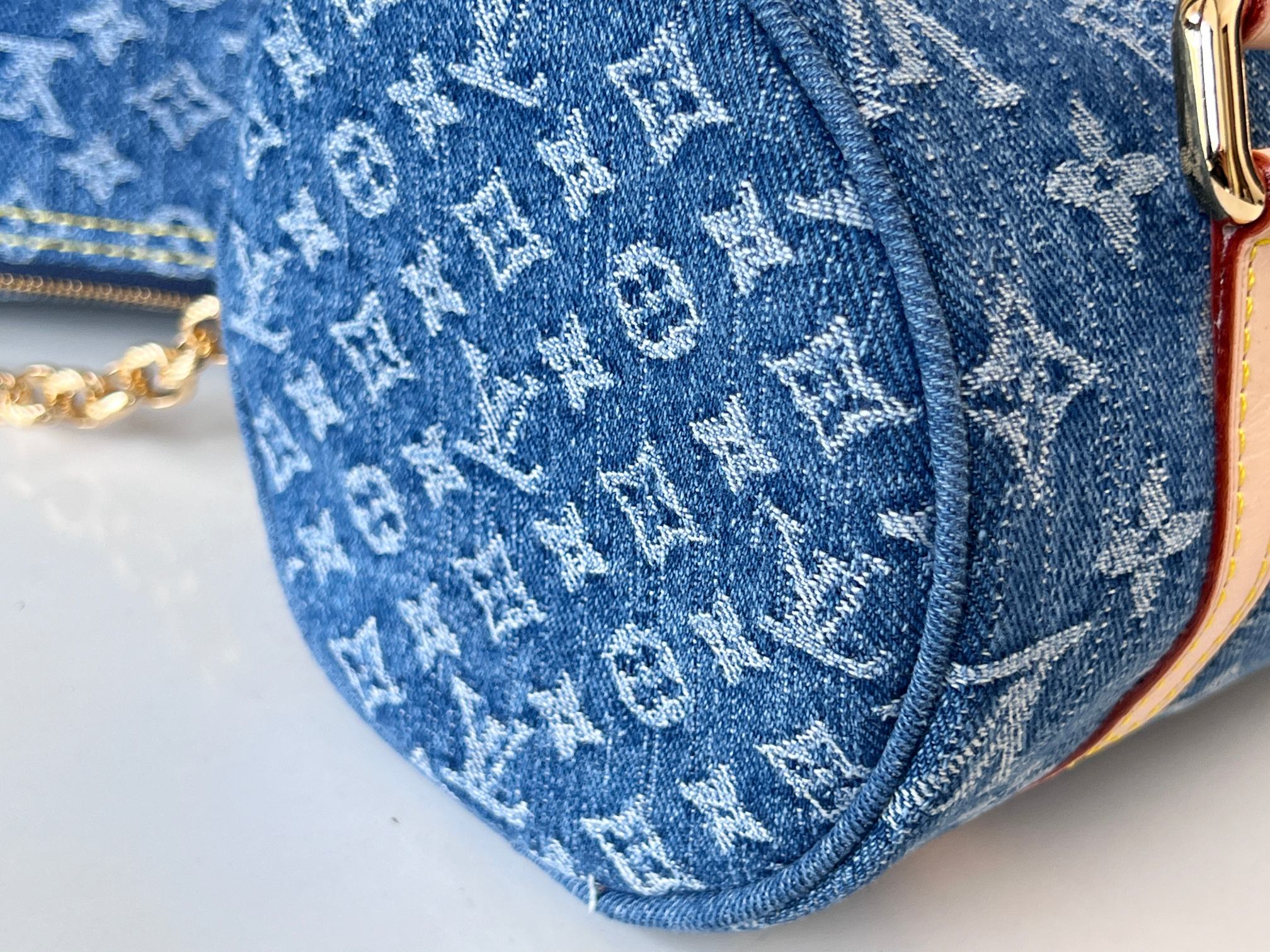 NO:200624,All-steel hardware original leather model M46830 denim denim mother bag top original order aillon handbag, LV [top original order], louis vuitton19860909全钢五金原厂皮型号M46830丹宁牛仔子母包顶级原单 aillon 手袋,LV【顶级原单】,louis vuitton,Bag