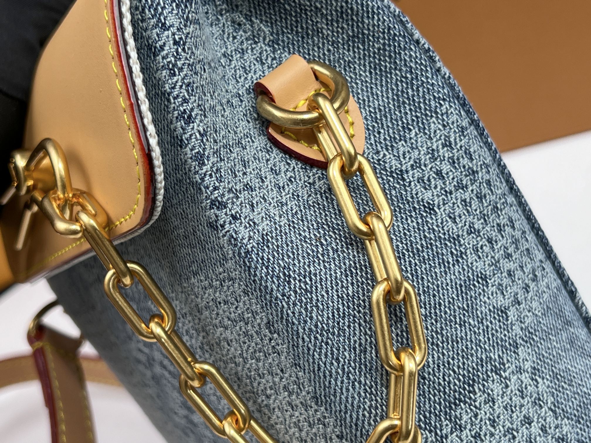 NO:200677,Top original single-pair denim model N40751 denim Nano Steamer handbag, more details..., LV [top original single], louis vuitton19860909顶级原单对版牛仔型号N40751牛仔 Nano Steamer 手袋,更多细节……,LV【顶级原单】,louis vuitton,Bag