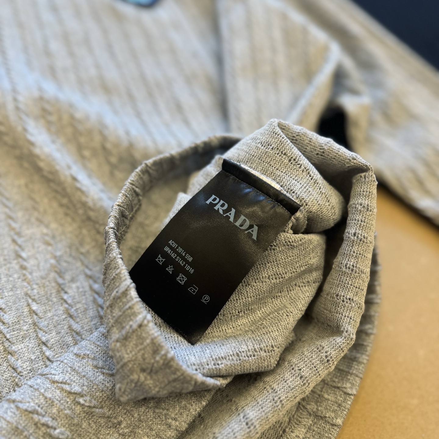 Prada Long Sleeve Textured Polo Shirt - Classic Old Money Style, Relaxed Fit 7 i1755250813089 353 0 7