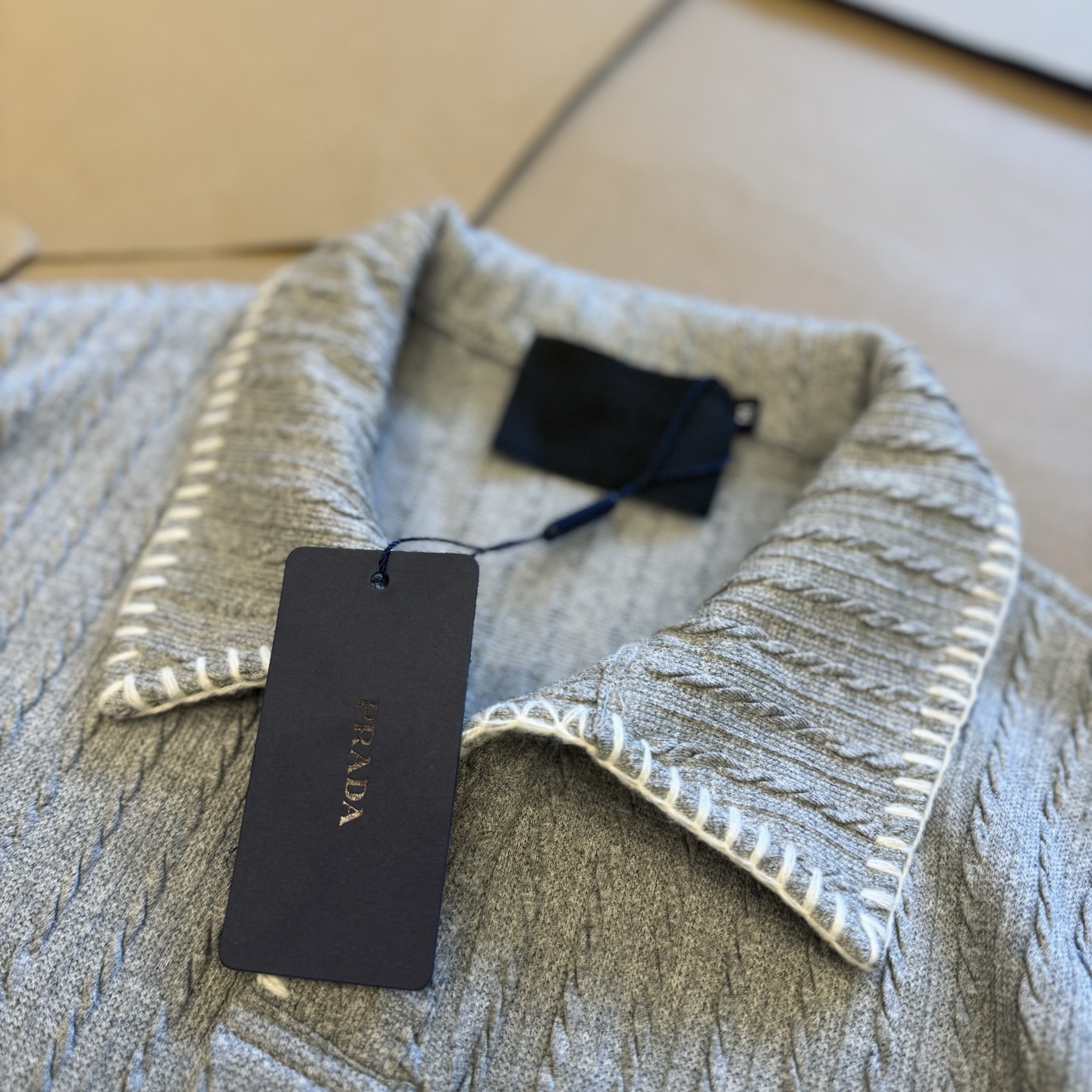 Prada Long Sleeve Textured Polo Shirt - Classic Old Money Style, Relaxed Fit 3 i1755250841183 2528 0 1