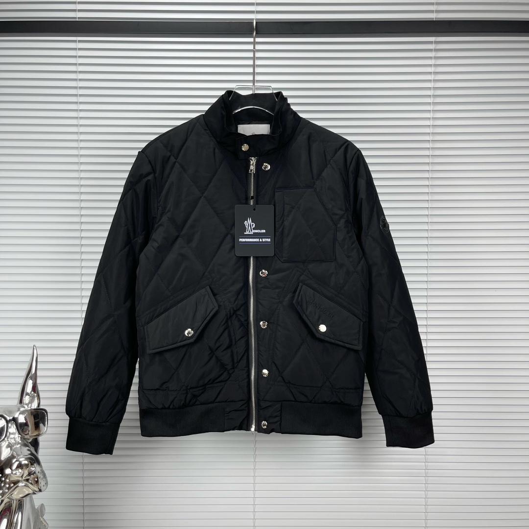 Moncler Clothing Coats & Jackets Black Unisex Cotton Fashion