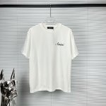 Amiri Clothing T-Shirt from China 2023
 Black White Printing Unisex Cotton Fashion Short Sleeve