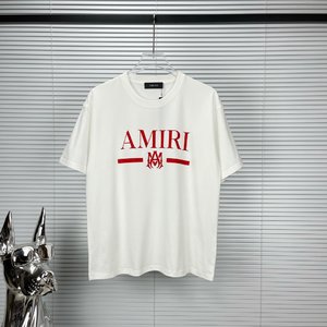 Amiri Clothing T-Shirt Shop Cheap High Quality 1:1 Replica Black White Printing Unisex Cotton Fashion Short Sleeve