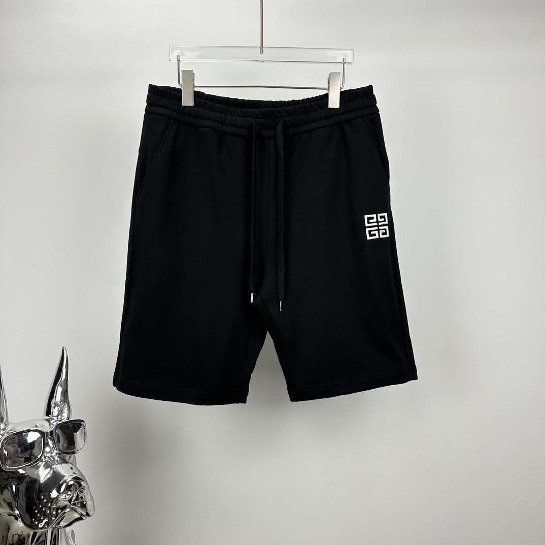 Givenchy 2024 primavera y verano nuevos pantalones cortos para parejas con logo de letras bordado 🔥Versión alta🔥Versi…