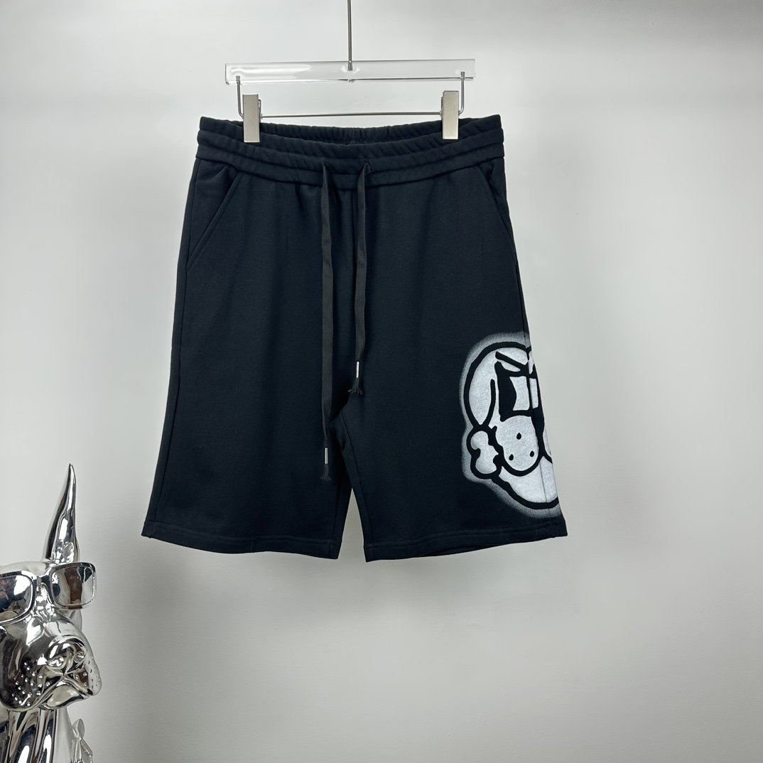 Givenchy 2024 primavera y verano nueva cabeza de perro 🐶 pantalones cortos estilo pareja con patrón 🔥Versión alta🔥Ve…