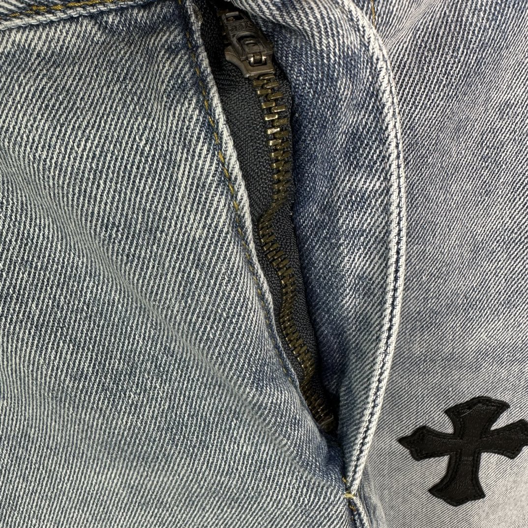 Chrome Hearts 克罗心2024新款卡通字母图案水洗牛仔裤