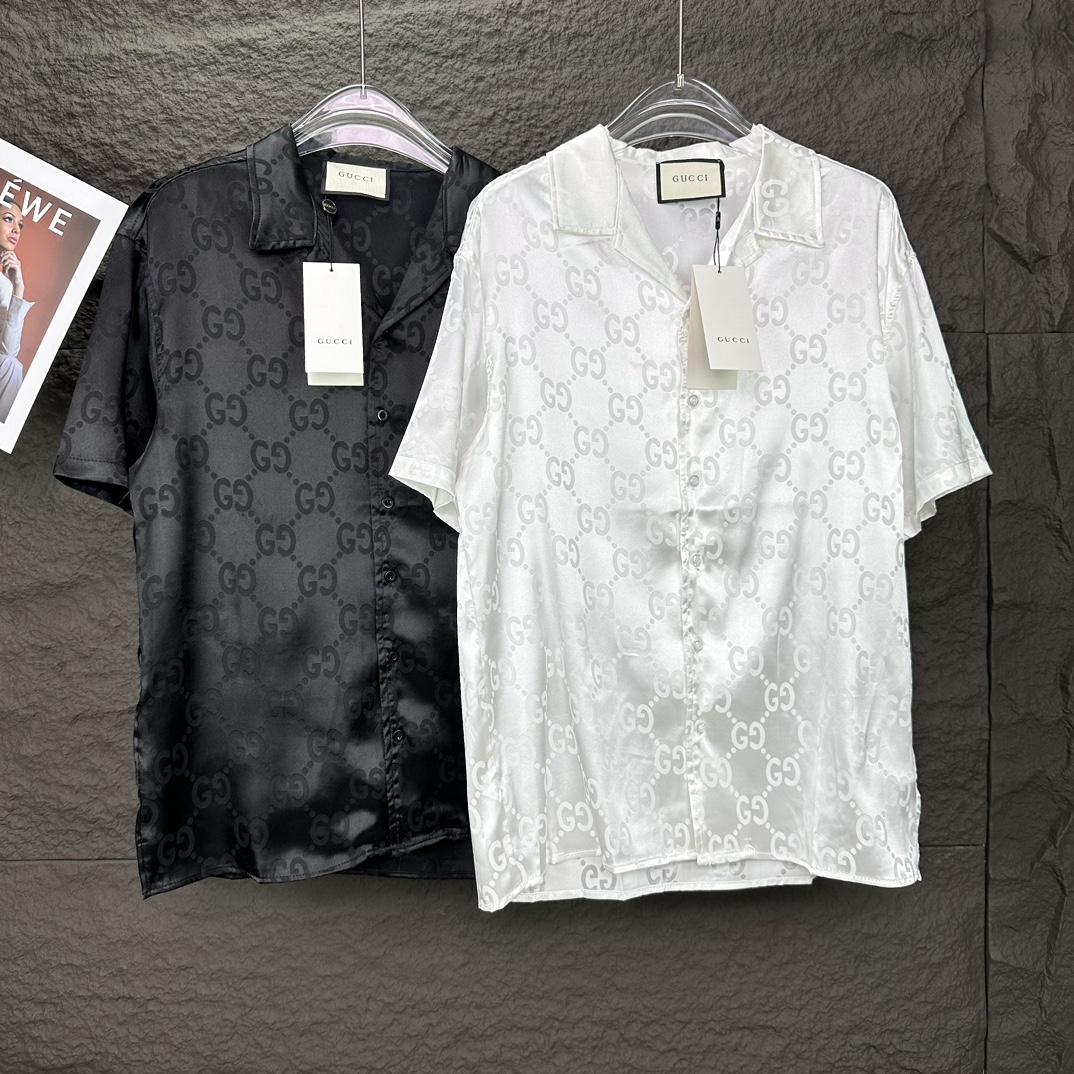Gucchi 2024 Logo Couple Short Sleeve: High-End Fashion with Premium Design - 图片 9