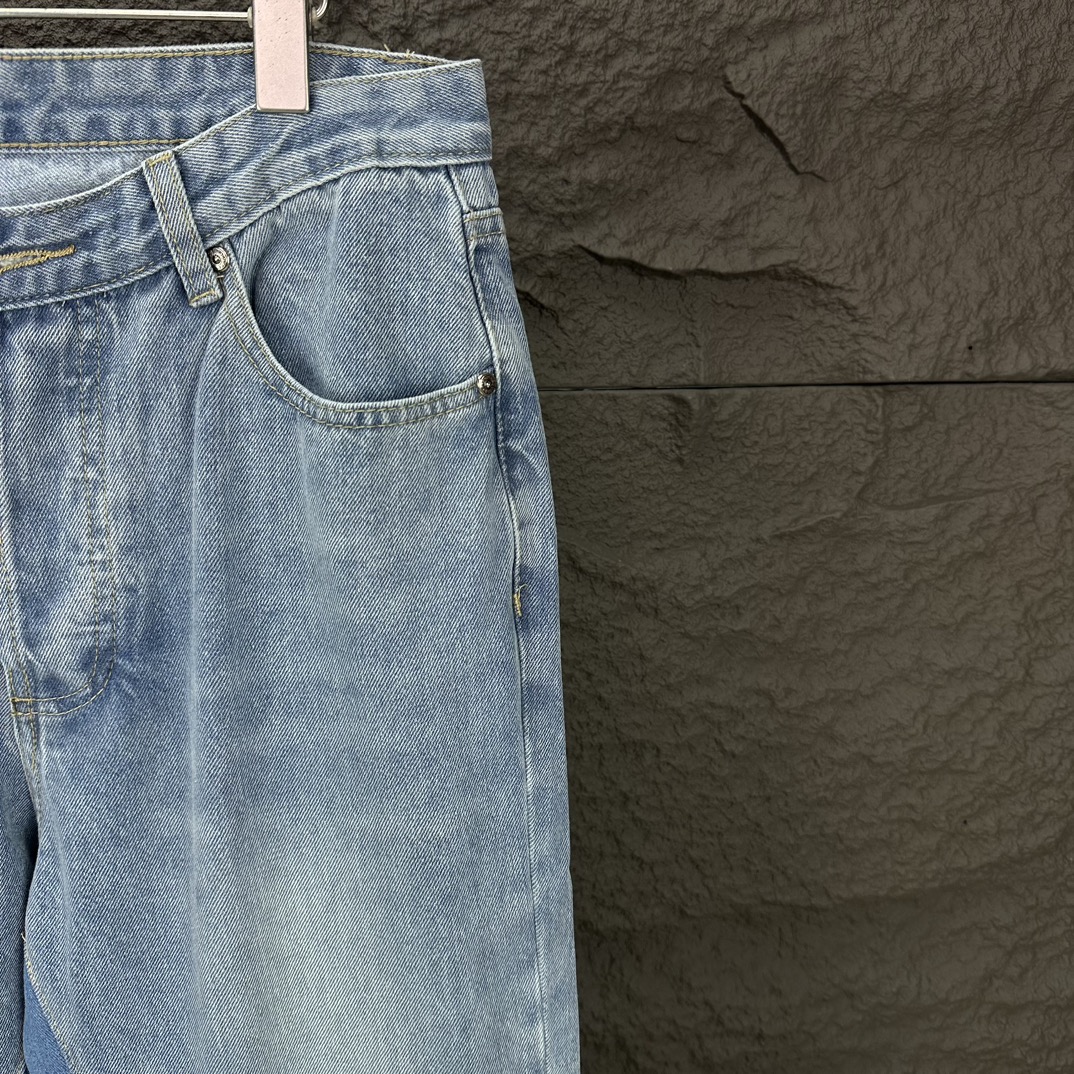 Chrome Hearts 克罗心2025新款重工十字架贴皮 水洗牛仔裤