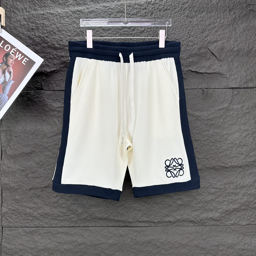 🅿️115 Loewe 2024 nuevo modelo pantalón corto para parejas con gofre y contraste de colores 🔥alta calidad🔥alta calida…